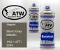 Preview: Jaguar, Storm Grey Metallic, 1AU / LKT / 2204: 400ml Sprühdose + 400ml Klarlack - Set, von ATW Autoteile West.